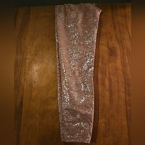 Sweaty Betty pink and silver leggings